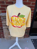 Load image into Gallery viewer, Teacher Hallelujah Apple on Comfort Colors (Shown on Butter)
