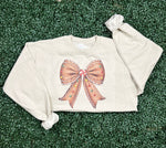 Load image into Gallery viewer, Gingerbread Bow Sweatshirt on Sand
