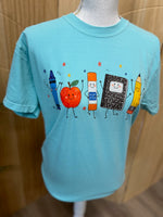 Load image into Gallery viewer, School Icons on Comfort Colors (Shown on Chalky Mint)
