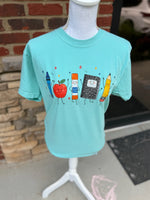 Load image into Gallery viewer, School Icons on Comfort Colors (Shown on Chalky Mint)
