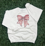 Load image into Gallery viewer, Christmas Tree Cake Bow Sweatshirt on White
