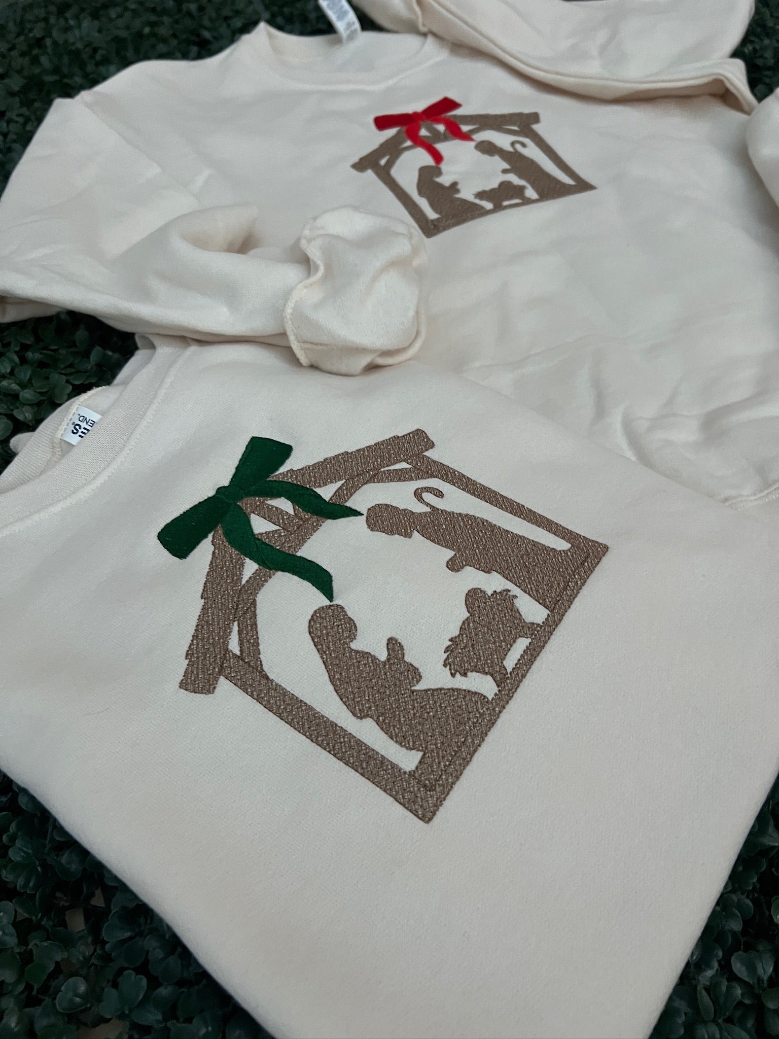 EMBROIDERED: Nativity on Cream