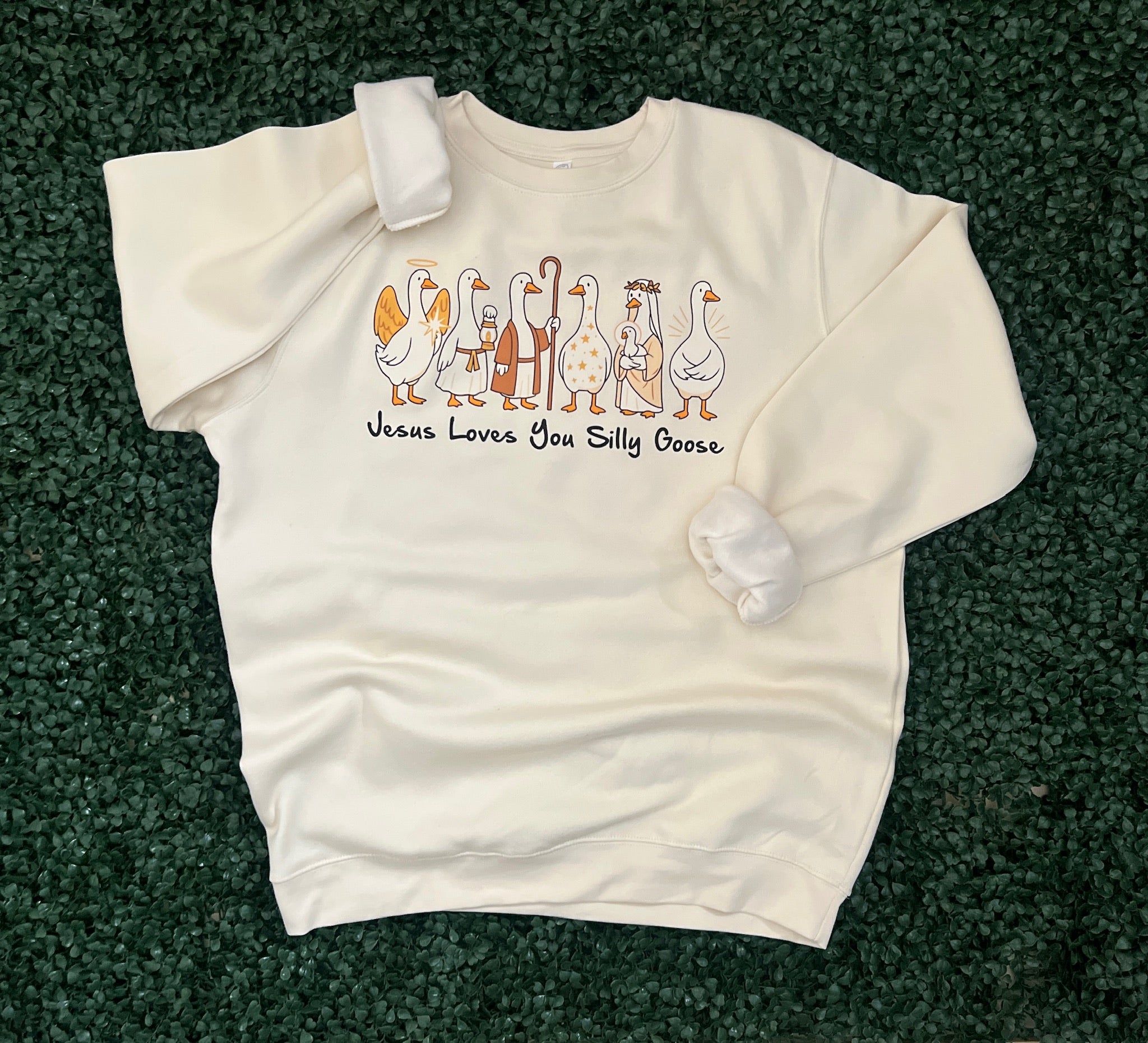 Jesus Loves You Silly Goose on LAT Cream