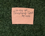 Load image into Gallery viewer, In My Trusting God Era on Tultex Heather Peach
