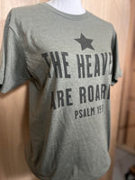Load image into Gallery viewer, The Heavens Are Roaring on Tultex Heather Military Green

