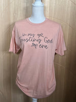 Load image into Gallery viewer, In My Trusting God Era on Tultex Heather Peach
