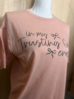 Load image into Gallery viewer, In My Trusting God Era on Tultex Heather Peach
