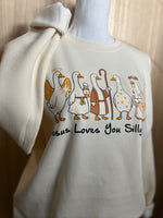 Load image into Gallery viewer, Jesus Loves You Silly Goose on LAT Cream
