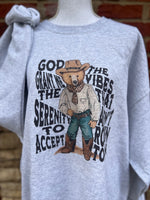 Load image into Gallery viewer, Vibes That Ain&#39;t Rootin Tootin Sweatshirt on Ash Gray
