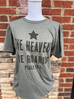 Load image into Gallery viewer, The Heavens Are Roaring on Tultex Heather Military Green
