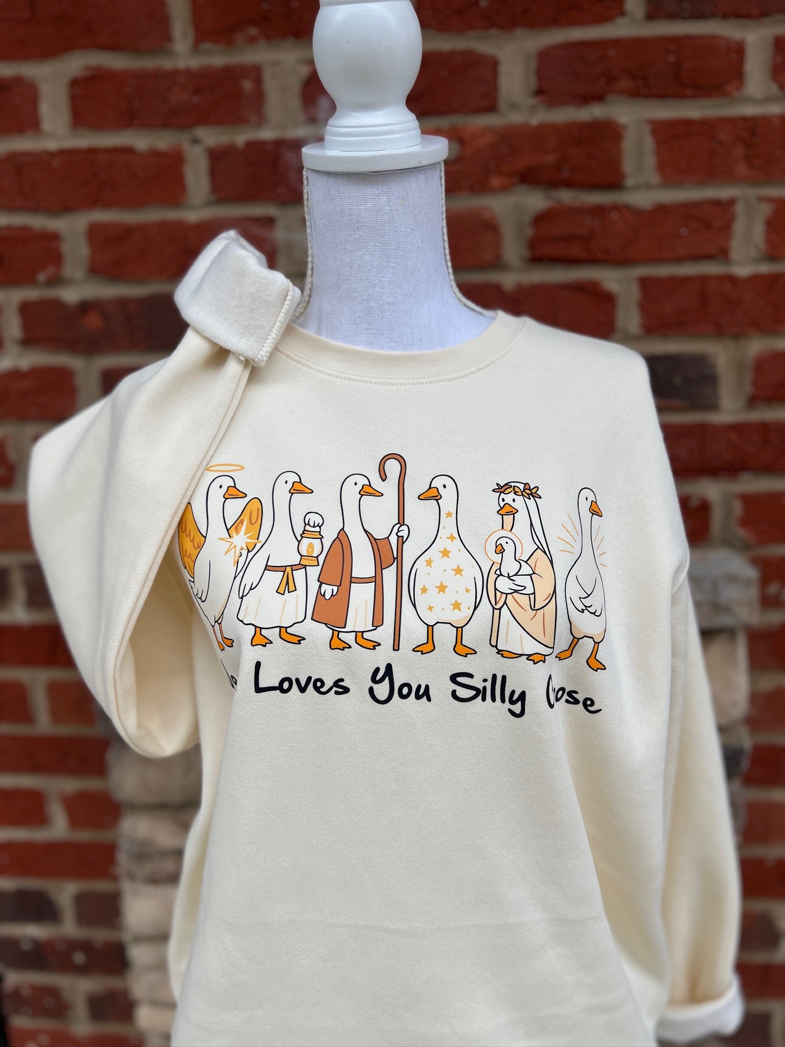 Jesus Loves You Silly Goose on LAT Cream