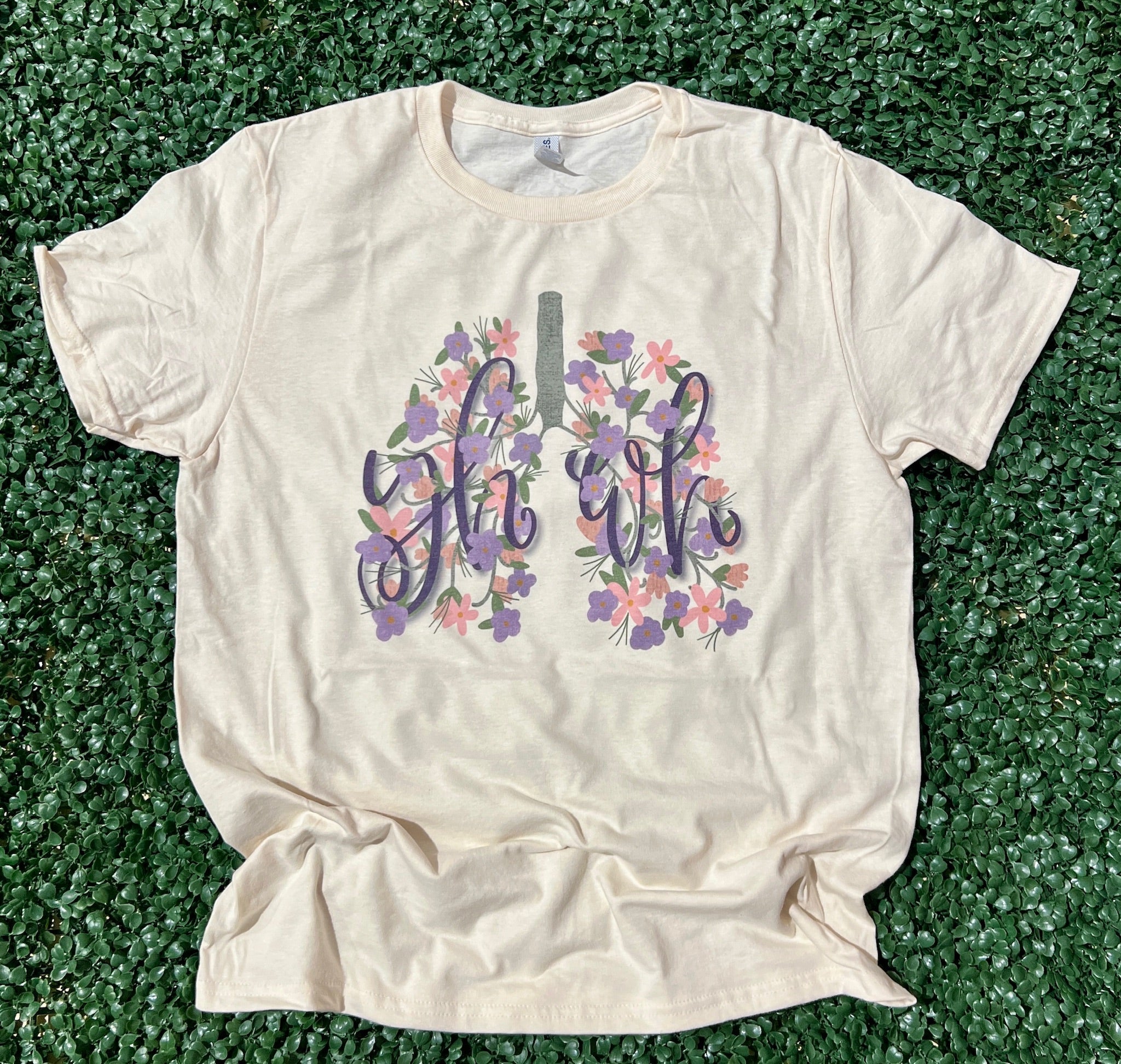 Yahweh Floral Lungs on Cream