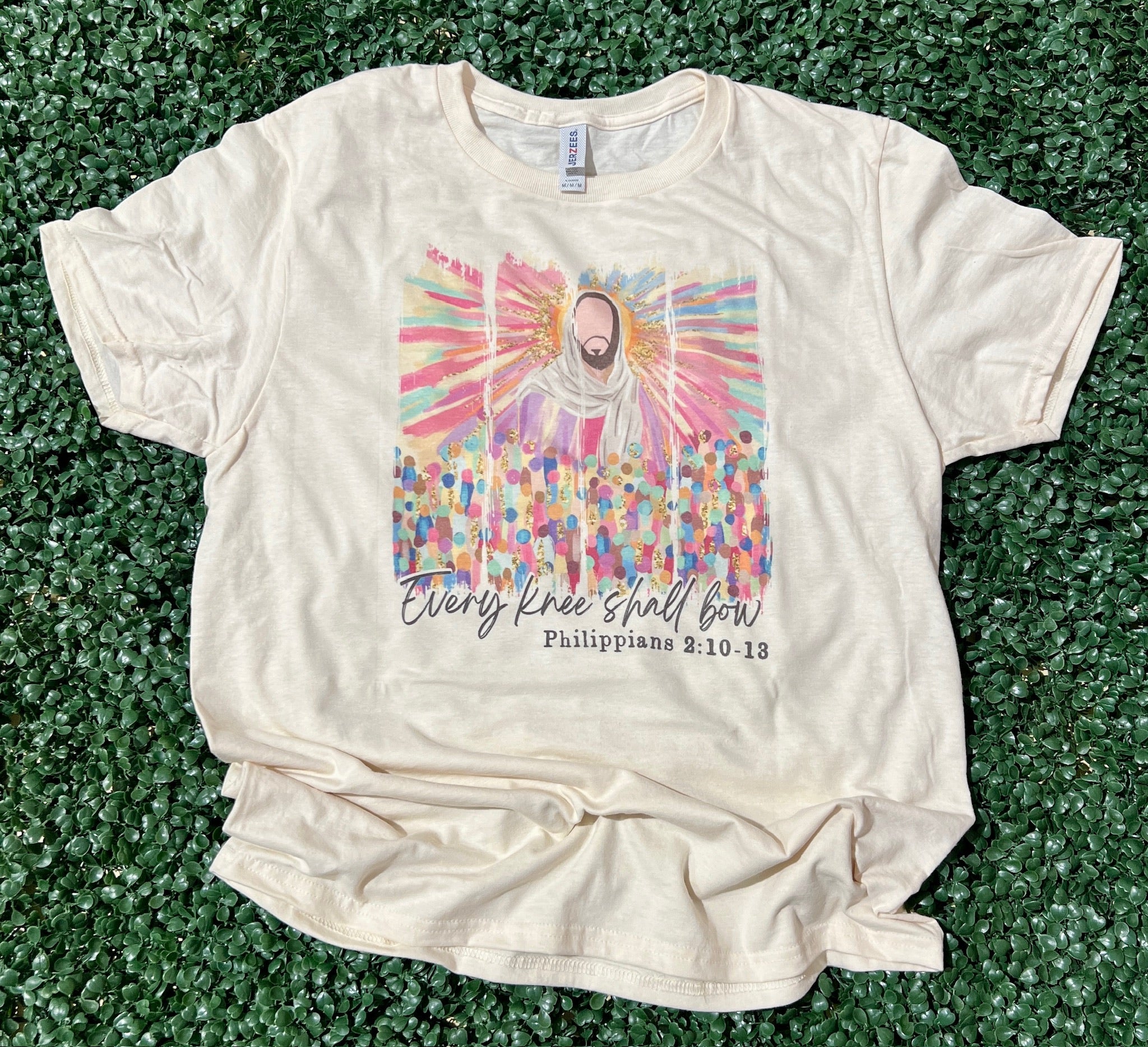 Every Knee Shall Bow Watercolor on Cream