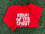 Load image into Gallery viewer, Fruit Of The Spirit on Red Sweatshirt

