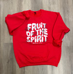 Load image into Gallery viewer, Fruit Of The Spirit on Red Sweatshirt
