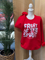 Load image into Gallery viewer, Fruit Of The Spirit on Red Sweatshirt
