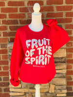 Load image into Gallery viewer, Fruit Of The Spirit on Red Sweatshirt
