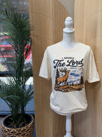 Load image into Gallery viewer, I Sought The Lord Deer on Cream
