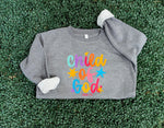 Load image into Gallery viewer, Child Of God Colorful Script on Heather Gray Sweatshirt
