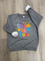 Load image into Gallery viewer, Child Of God Colorful Script on Heather Gray Sweatshirt
