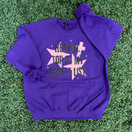 Load image into Gallery viewer, Heaven Top Of My Bucket List on Purple Sweatshirt
