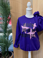 Load image into Gallery viewer, Heaven Top Of My Bucket List on Purple Sweatshirt
