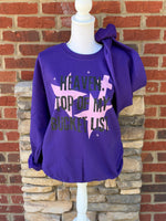 Load image into Gallery viewer, Heaven Top Of My Bucket List on Purple Sweatshirt
