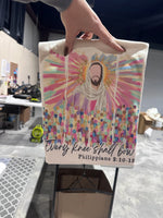 Load image into Gallery viewer, Every Knee Shall Bow Watercolor on Cream
