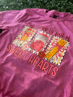 Load image into Gallery viewer, My Class Is Full Of Sweet Hearts on Gildan Softstyle Heather Berry

