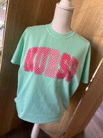 Load image into Gallery viewer, NURSE Varsity Letters Valentines Tee on Comfort Colors Island Reef
