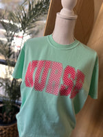 Load image into Gallery viewer, NURSE Varsity Letters Valentines Tee on Comfort Colors Island Reef
