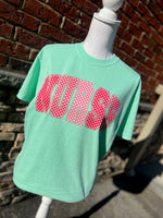 Load image into Gallery viewer, NURSE Varsity Letters Valentines Tee on Comfort Colors Island Reef
