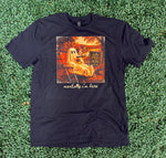Load image into Gallery viewer, Mentally I'm Here Ghost on Gildan Softstyle Black
