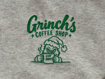 Load image into Gallery viewer, EMBROIDERED: Grinch's Coffee Shop on Ash Gray Sweatshirt
