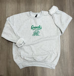 Load image into Gallery viewer, EMBROIDERED: Grinch's Coffee Shop on Ash Gray Sweatshirt
