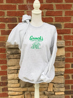 Load image into Gallery viewer, EMBROIDERED: Grinch's Coffee Shop on Ash Gray Sweatshirt
