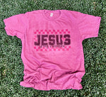 Load image into Gallery viewer, Jesus Is My Valentine Pink Checkered on Heather Cassis
