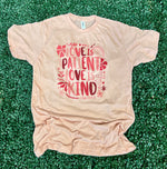 Load image into Gallery viewer, Love Is Patient Love Is Kind on Heather Peach
