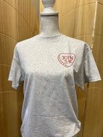 Load image into Gallery viewer, For God So Loved The World Curly Border WITH Pocket on Ash Gray
