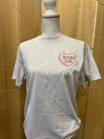 Load image into Gallery viewer, For God So Loved The World Curly Border WITH Pocket on Ash Gray
