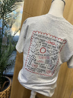 Load image into Gallery viewer, For God So Loved The World Curly Border WITH Pocket on Ash Gray
