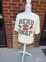 Load image into Gallery viewer, Bend And Snap Football on Gildan Light Cotton Natural
