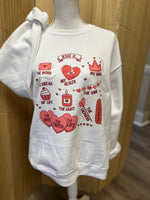 Load image into Gallery viewer, Jesus Is Word Collage Sweatshirt on White
