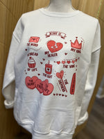 Load image into Gallery viewer, Jesus Is Word Collage Sweatshirt on White
