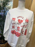 Load image into Gallery viewer, Jesus Is Word Collage Sweatshirt on White
