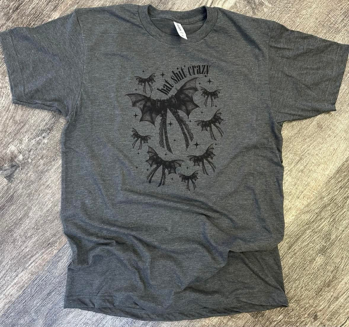 Bat Shit Crazy on Heather Charcoal