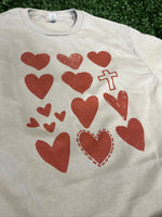 Load image into Gallery viewer, Hearts and Cross on Silver
