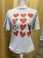 Load image into Gallery viewer, Hearts and Cross on Silver
