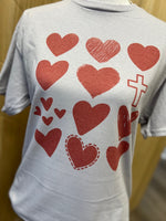 Load image into Gallery viewer, Hearts and Cross on Silver

