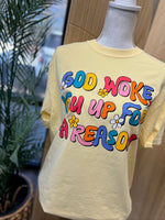 Load image into Gallery viewer, God Woke You Up Flowers on Comfort Colors (Shown on Butter)
